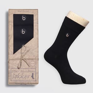 Bambusa Dressokk 5pk Sort (38-44)