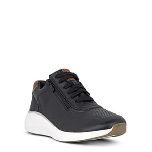 Green Comfort Dolphin sneaker m snøring, glidelås og elastikk, Svart