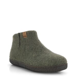 Green Comfort Nepal Ulltøffel med gummisåle, Grønn