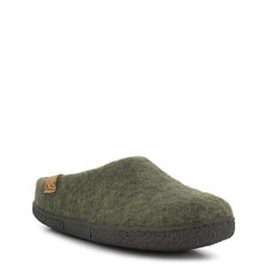 Green Comfort Tibet Ulltøffel med gummisåle, Grønn