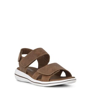 Green Comfort Leaf Sandal m/velcro Cognac