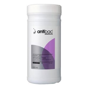 Antibac Overflate våtservietter 75% (620ml dispenser a 150 servietter)