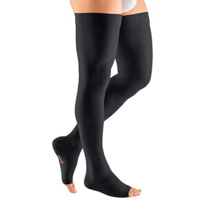 mediven plus lårstrømpe  Silikon Toppbånd  Svart