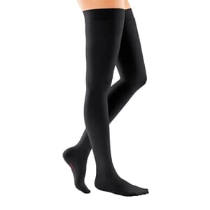 mediven comfort lår Silikon Toppbånd Standard Svart