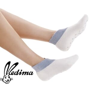 Medima 186 Sengesokk m/antiskli Hvit/Grå