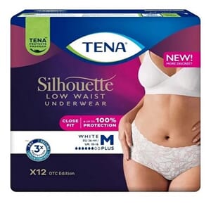 TENA Silhouette Pants Plus Low Waist Hvit M